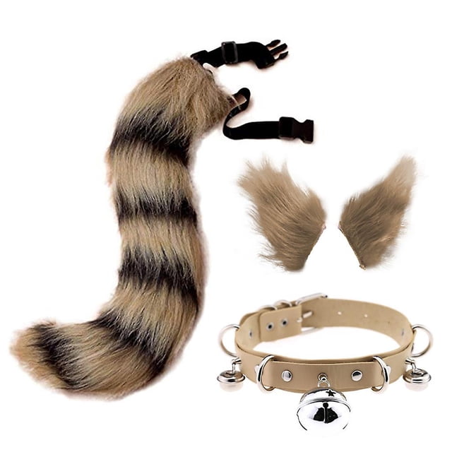 Kit de oreja de clip y cola de zorro sintética para juguetes de disfraces de fiesta regalos para amigos adultos