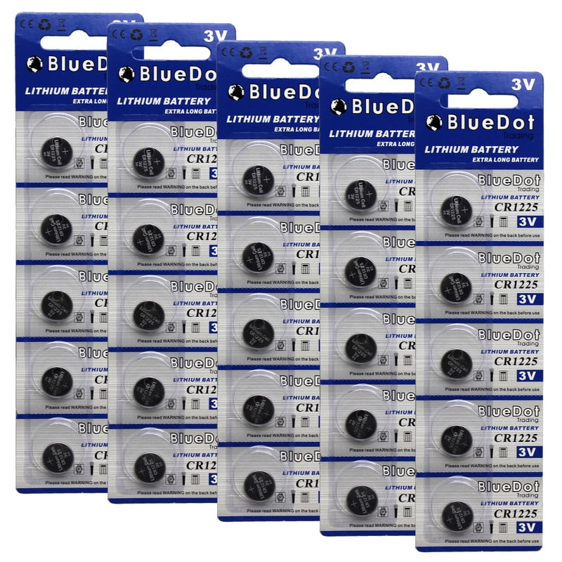 BlueDot Trading Brand CR1225 3 Volt Coin Cell Lithium Batteries 25
