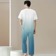 thumbnail image 3 of HAJWOH White Scrubs Sets for Men Stretchy Nursing Uniform Short Sleeve V-Neck Scrub & Jogger Pant Solid Color Scrub Suit with Multi Pockets White L, 3 of 5