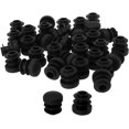 thumbnail image 1 of 28pcs Round Plastic Tube End Caps 16mm Thread Diameter, Table Furniture Chair Floor Protector, Black, 1 of 4