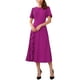 thumbnail image 1 of INSPIRE CHIC Vestido de Ropa de Mujer con Volantes para Invitadas de Boda Cuello Redondo de Manga Corta Vestidos Formales de Cóctel Midi M Púrpura, 1 of 6