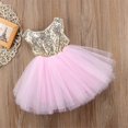 thumbnail image 4 of Robe Tutu à Paillettes pour Fillette Bébé, Robe de Fête, Robes de Demoiselle d'Honneur de Mariage, Noir, 3-4 Ans, 4 of 7