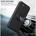 thumbnail image 3 of Funda de color sencillo para iPhone 7/8/7 Plus con soporte de anillo, placa metálica para carga magnética, diseño antigolpes y soporte giratorio de 360 grados., 3 of 5