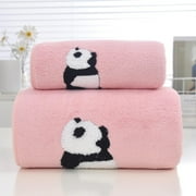 WHEANG Clearance Coral Fleece Can Absorb Water Wash Face With Take A Bath Thicken Creative Adult Couple Gift Towel Large Bath Towel Set