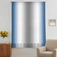 thumbnail image 3 of Blue Grey Sheer Curtains 63 Inches Long, Gray Farmhouse Modern Rustic Light Filering Curtains, Breathable Simi Curtain Privacy Drapes for Living Room Bedroom Lightweight Window Treatment, 3 of 9