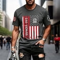 thumbnail image 3 of 4th of July Shirts for Men 2026 Short Sleeve Crewneck Patriotic Shirt America Flag Graphic Tee Shirts, 3 of 5