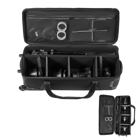 Large Capacity Studio Equipment Trolley Case - 35.83 x 11.81 x 14 Inch Rolling Camera Bag for Professionals