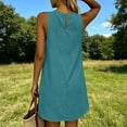 thumbnail image 4 of QQZ Summer Dresses for Women Cotton Casual Maxi Dress Beach Vacation Long Sundresses Solid Color, 4 of 9