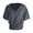 Black, variant on Trendfront Womens Blouses V Neck Short Sleeve Smocked Hem Solid Color Casual Loose Fit Summer Tops for Women