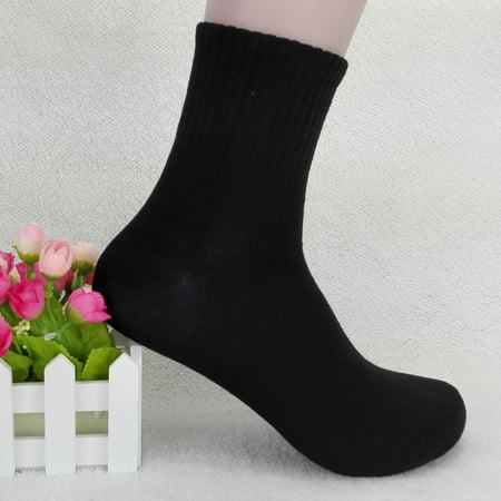 

MRULIC socks for women 3PCS High Quality Mens Business Cotton Socks Casual Gray Black White Socks BK Black + One size