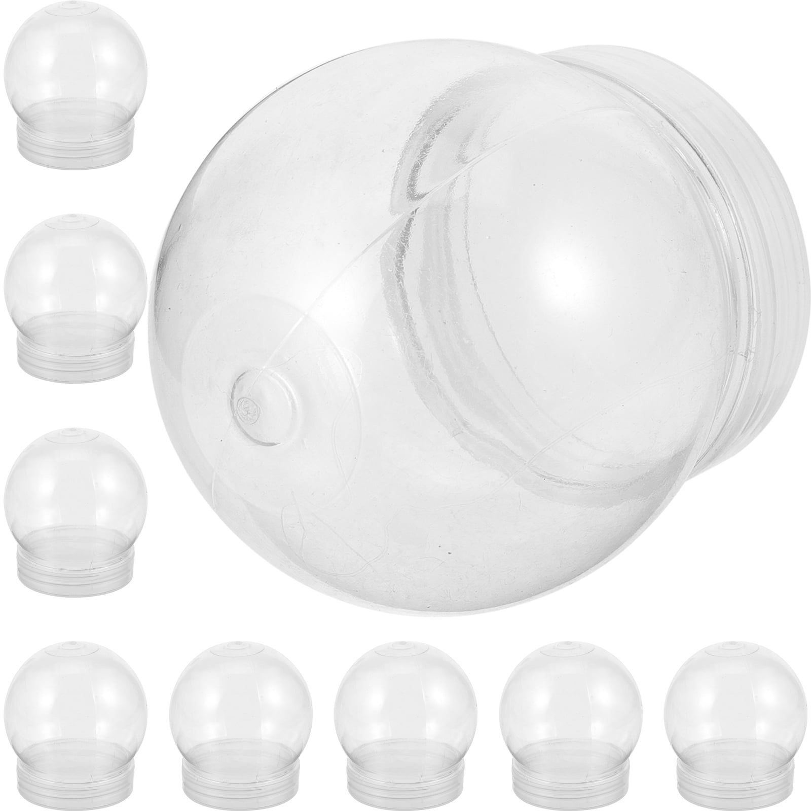 Snow globes 15pcs Clear Water Globes with Screw Off Cap Empty Snow