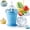 Blue, variant on 2-in-1 Collapsible Silicone Ice Ball Maker Cup, Reusable Portable Ice Sphere Mold with Straw & Lid,Touch-Free Large Round Ice Sphere Mold,One-Click Easy Demolding,Leakproof Travel Tumbler (Blue)