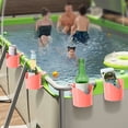 thumbnail image 6 of Poolside Hanging Drink Cup Holder, Drainable Plastic Floating Pool Rim Storage Caddy, Multi-use Hanging Organizer for Beverage Can Cell Phone on Inflatable Pool Spa Edge, 6 of 6