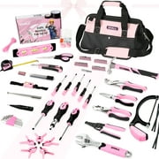 SHALL 246-Piece Pink Tool Set for Home Tool Kit for Women with Large Tool Bag Organizer