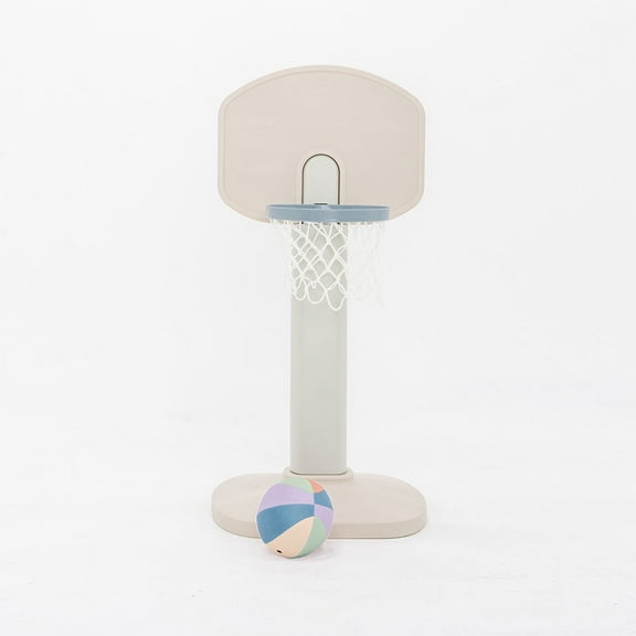 Playsmol Basketball Hoop (Traditional Blue Rim, Colorblock Ball)