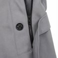 thumbnail image 5 of Men's Trench Coat Notched Lapel Belted Windbreaker Long Jacket Windproof Comfortable Durable Overcoat, M, 5 of 6