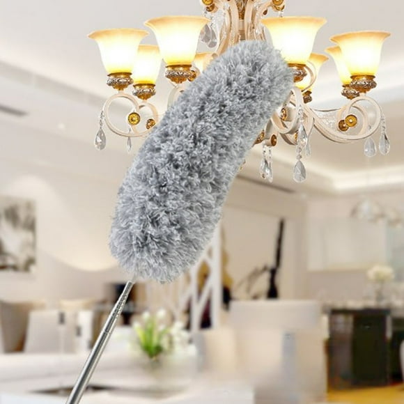 Wzzjkit Dust Brush, Retractable Dirt Cleaner Duster Microfiber Hand Duster 110in Retractable Dirt Brush Cleaner Long Feather Duster for Cleaning Ceiling Fan Furniture Blinds Wall, Duster