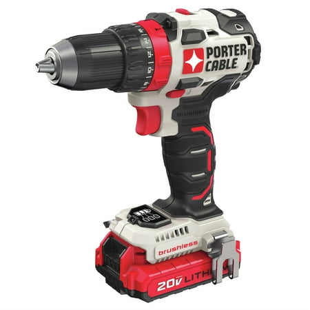 Factory-Reconditioned Porter-Cable PCCK607LBR 20V MAX 1/2 in. Brushless Cordless Lithium-Ion Drill Driver Kit