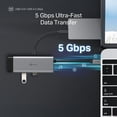 thumbnail image 4 of TP-Link Hub USB-C 7 en 1, HDMI 4K 60Hz, PD 100W, SD/microSD, Puertos USB-C 5Gbps y 2× USB-A, Plug &, 4 of 8