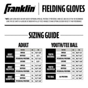 Franklin Sports Field Master Baseball + Softball Glove, 13 in, Black/Tan, Left Hand Throw