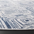 thumbnail image 3 of SAFAVIEH Pyramid Arseny Geometric Area Rug, Ivory/Blue, 6'7" x 6'7" Round, 3 of 7