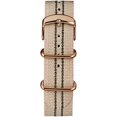 thumbnail image 3 of Timex TW2R921009J 38 mm Womens Weekender Stripe Fabric Slip-Thru Strap Watch, Metallic Blush & Graphite, 3 of 5