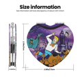 thumbnail image 3 of Qekee Scooby-Doo Print Compact Makeup Mirror Folding Mini Pocket Mirror Portable Hand Mirror Double-Sided 2 x 1x Magnification for Woman Girls-Heart Shape, 3 of 9