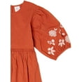 thumbnail image 2 of Wonder Nation Girls’ Balloon Sleeve Dress, Sizes 4-18 & Plus, 2 of 3