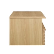 Modway Render 1-Drawer Wall-Mount Modern Wood Nightstand in Oak