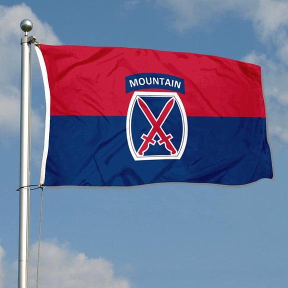 10th Mountain Division US Army Flag 3x5Feet Outdoor Indoor Decoration Flag with Brass Grommets