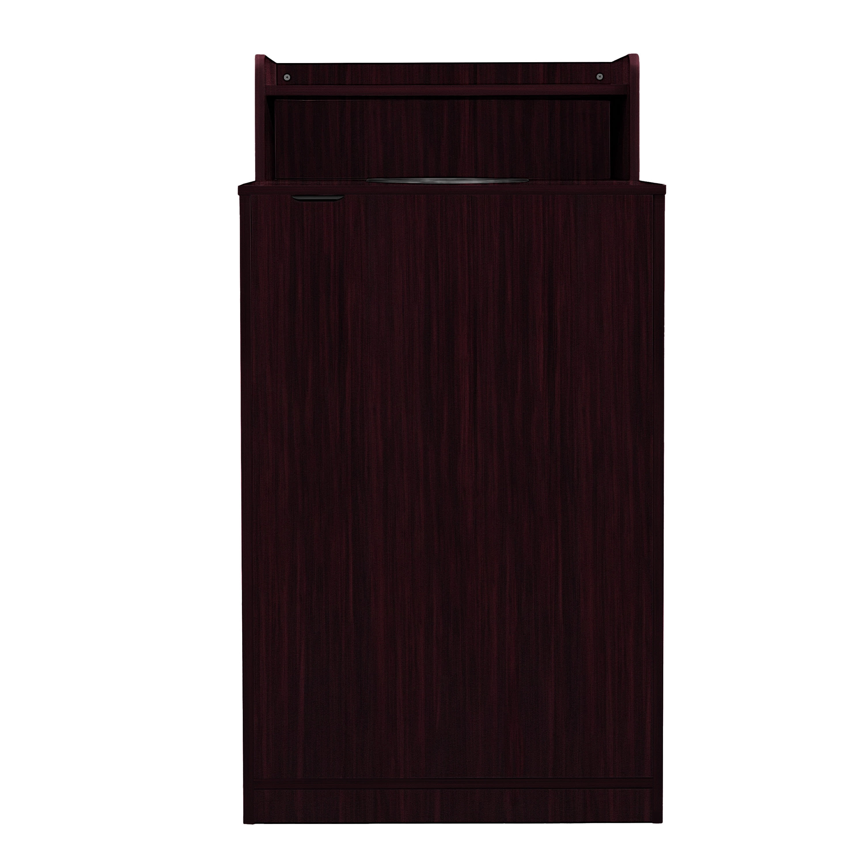 Flash Furniture Dell Melamine Indoor Trash Can Encloser 32 Gallon Mahogany (GCM196MAH)