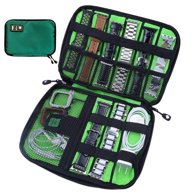 Watch Organizer Case Multifunction Waterproof Nylon Travel Storage Bag for Apple Watch Strap Band Case Watchband Holder Pouch