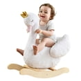thumbnail image 1 of Etiqueta Rocking Horse con forma de cisne blanco de madera de peluche para 1 a 3 años, 1 of 8