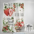 thumbnail image 5 of Shower Curtains for Bathroom-36"x78",Summer Rustic Strawberry Flower Waterproof Bath Curtain Grommet Shower Curtain Set with Hooks,Farmhouse Fruit Floral Bee Washable Bath Accessories, 5 of 7