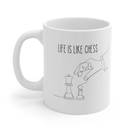 

Beautops Life Is Like Chess for Chess Fanatics Ceramic Mug 11oz - One Size