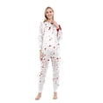 thumbnail image 5 of WREESH 2025 Womens Pumpkin Hooded Jumpsuit Thanksgiving Halloween Pajamas Family Matching Set Zipper Onesie Holiday Sleepwear, 5 of 7