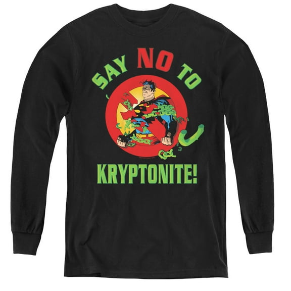 Superman - Say No To Kryptonite - Youth Long Sleeve Shirt - X-Large