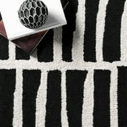 nuLOOM Lemuel Hand Tufted Wool Runner Rug, 2' 6 x 8', Black