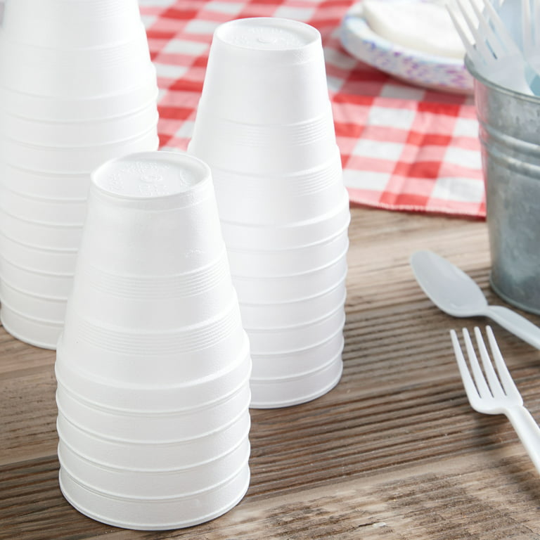 Bright White Plastic Cups, 20-Count
