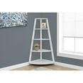 thumbnail image 5 of Monarch Specialties Bookshelf, Etagere, Corner, 4 Tier, 60"H, Office, Bedroom, White Laminate, 5 of 5