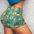 thumbnail image 2 of Sikiie Animals with Leaf Print Workout Shorts Women Scrunch Butt Gym Shorts Seamless High Waist Tummy Control Yoga Biker Athletic Shorts, 2 of 5