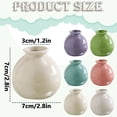 thumbnail image 3 of Clearance Under $3.94! 1Pc Small Round Ceramic Vase for Dried Flowers Hydroponics Home Decor (Beige 7cm), 3 of 8