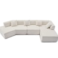 thumbnail image 6 of Boucle Sectional Sofa, High-Resilience Fabric & Dense Foam / Comfortable Seating for Taller Individuals, 6 of 6