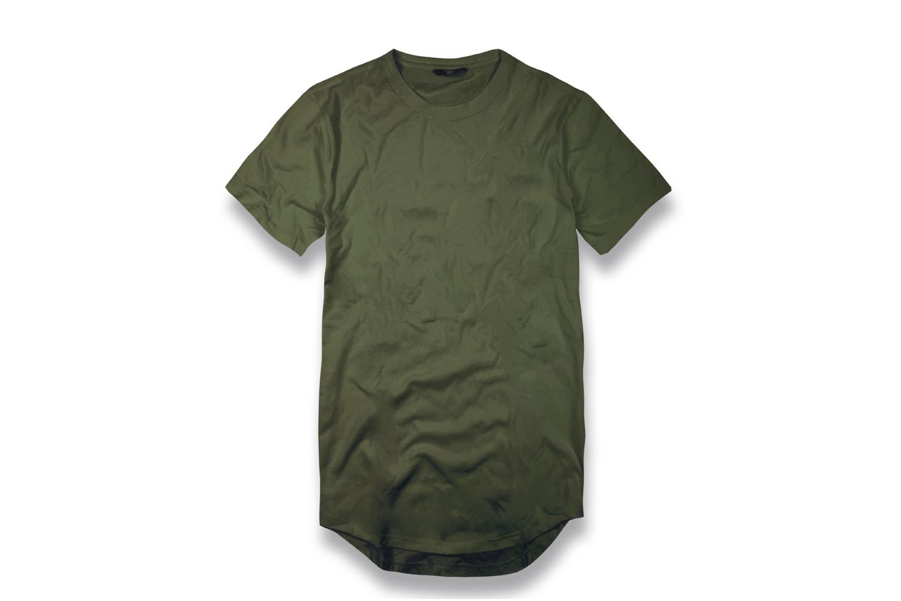 Army Green Scallop Basic T-Shirt 