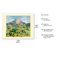 thumbnail image 2 of Mont Sainte-Victoire (La Montagne Sainte-Victoire) - From an Original Color Painting by Paul Cézanne c.1892 - Fine Art Matte Paper Print (Unframed) 16x20in, 2 of 4