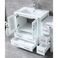 thumbnail image 2 of Lexora LV341842SAESM28 42 in. Volez Single Vanity with Side Cabinet, Integrated Top, White Integrated Square Sink & 28 in. Mirror - White, 2 of 3