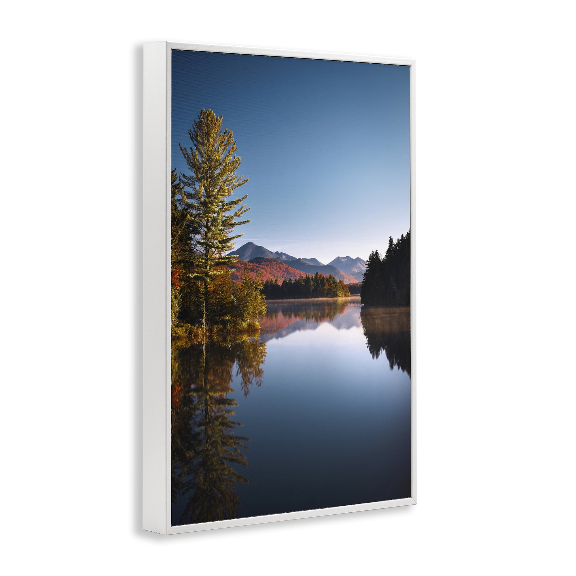 Stupell Industries Autumn Morning Wilderness White Framed Giclee Art, design by Jonathan Zaharek
