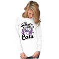 thumbnail image 3 of Crazy Cat Lady Secret of Happiness Women's Long Sleeve T Shirt Brisco Brands X, 3 of 6