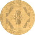 thumbnail image 1 of Ahgly Company Indoor Round Abstract Brown Contemporary Area Rugs, 5' Round, 1 of 4