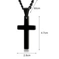 thumbnail image 5 of opvise Stainless Steel Cross Pendant Men Women Chain Necklace Religious Jewelry Gift, 5 of 8